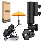 10L0L Heavy Duty Golf Push Cart Umbrella Holder- Upgraded Aluminum Base 180 Degrees Adjustable Angle Golf Push Cart Holder,Universal for Golf Cart/Stroller/Wheelchair/Bike