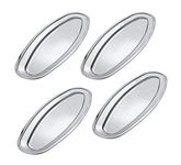 Kosma Set of 4 Stainless Steel Fish Plate - 50cm | Meat Platter | Serving Dish | Oval Tray | Carvery Plate