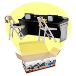 Black Breakaway Commentator Table Playset for Wrestling Action Figures