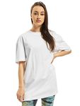 Urban Classics Women's Tb3634-ladies Oversized Boyfriend Tee T-Shirt, White, M Plus Tall