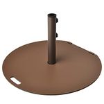 Giantex Patio Umbrella Base, 50 LBS Rolling Heavy-Duty Round Umbrella Stand, 27.5 Inch Outdoor Steel Umbrella Holder with 2 Tightening Knobs, Suitable for Poolside, Backyard, Lawn, Garden