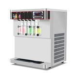 Kolice Commercial Tabletop CE Certificate 5 Flavors Soft Serve Ice Cream Machine, 5 Different Discharge Nozzles, Upper Tanks Refrigerated, Transparent Dispenser Set