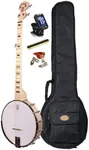Deering Goodtime DECO Series 5-String Openback Banjo Art Deco Inlay Bronze Powder Coat Hardware with Instrument Alley Bag, Tuner, Mute, Picks Combo - Made in the USA