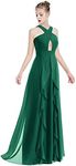 Women Transformer Hi Low Evening Long Prom Dress Halter Convertible Multi Way Spaghetti Strap Wedding Cocktail Maxi Gown, Green#cross, Medium