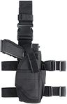 Gexgune Outdoor Hunting Combat Legs Hanging Gun Holster Tactical Nylon Gun Holster Universal Pistol Equipment (Black)