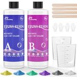 Honcaring 16OZ Epoxy Resin Kit, Crystal Clear and Fast Curing, Bubble Free 2 Part Resin for Casting, Coating, Jewelry, Wood and DIY Art, Beginner Friendly (8OZ×2)
