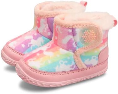 L-RUN First Walker Shoes Barefoot Cowboy Cowgirl Boots for Baby Infant Toddler Girls Newborn Pink 6-12 Months Infants