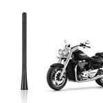 Jamscar Sleek Motorcycle Antenna Compatible with Harley Davidson Tour Electra Road Street Glide Trike Ultra Classic 1989-2021| 7” Short Flexible Rubber Bike Antenna Replacement for Radio Reception