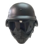 Tactical Paintball Airsoft Helmet with Adjustable Chin Strap Helmet Riding Goggles Glasses with Removable Face Mask