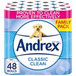 Andrex Classic Clean Toilet Tissue, 48 Toilet Roll