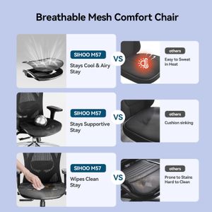 SIHOO Ergonomic Mesh Office Chair – Adjustable Lumbar Support