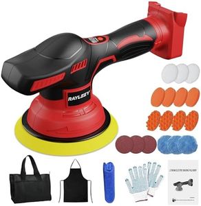 Cordless Buffer Polisher Kit for MILWAUKEE 18V Lithium-Ion Battery, 6 Inch Orbital Buffer Kit with 8 Variable