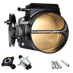 102MM Fuel Injection Throttle Body for GM Gen III LS1 LS2 LS3 LS6 LS7 SX LS LSX Intake Manifold with TPS Throttle Position Sensors & IAC Idle Air Control 4 Bolt Aluminum Black - Drive by Wire