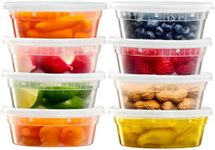 ZEML 8 oz. Deli Food Storage Containers with Leak-Proof Lids - 24 Sets