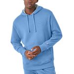 Champion Men's Sweatshirt, Powerblend, Fleece, Hoodie Sweatshirt for Men (Reg. Or Big & Tall), Swiss Blue C Logo, Small