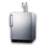 Summit 24” Outdoor Kegerator, Double Tap Beer Holds two 1/6 (sixtel) kegs - SBC54OSBIADA