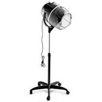 COSTWAY Hair Dryer Hood, Professional Hair Processor Stand Hairdryer with Timer & Temperature Control and Wheels, Height Adjustable Portable Mobile Dryer Hood for Home, Salon (Black)