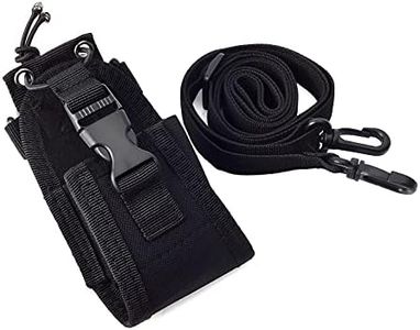 HYSHIKRA Universal Radio Case, Walkie-Talkie Nylon Holder Holster Case Pouch Bag Accessories with Durable Sling for Baofeng Kenwood Yaesu Motorola Midland Two Way Radio