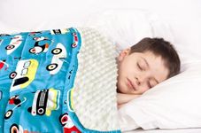 rejuvopedic Kids Childrens Weighted Sensory Bedding Blanket (Child Size:92x122cm - 5 lbs)-Cars