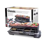 Swissmar KF-77041 Classic 8-Person Raclette with Reversible Cast Aluminum Non-Stick Grill Plate/Crepe Top, Black