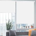 HIDODO Thermal Roller Window Blinds, Blackout Roller Blinds for Windows, Waterproof Fabric Blinds UV Protection Fit Bedroom, Living Room, Bathroom, Kitchen and Doors, 51 x 183 cm, White