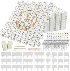 9 Esteras de bloqueo para tejer, para tejer tablas de bloqueo extra gruesas con rejilla