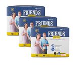 Friends Premium Adult Diaper M Size Pants | 30 Count (Medium) | Waist 25 – 48 inch |12 Hrs Protection | Leakproof | Quick & Even Absorption | Unisex| Wetness Indicator | Odour Lock | Superior Softness | Elastic Waist & Anti-Bacterial Absorbent Core