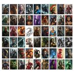 Wallgasm Superheroes Poster Set - Set of 54, 4 x 6 Inches Posters Collage Kit - Posters For Bedroom Superman Posters Batman Posters Spiderman Posters Avengers Posters