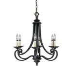 Designers Fountain 9036-NI Barcelona 6-Light Chandelier, Natural Iron