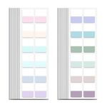 480 Pcs Index Sticky Notes Tabs, Transparent Sticky Note, Book Tabs Multi-Size, Writable Page Makers, Tape Flags for Annotating Books Reading Notebooks Planner Marking (Dark + Light + Medium)