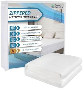 Ergo Premium Bed Bug Proof Zippered Mattress Encasement Queen - Waterproof, Dust Mite Proof, Breathable, Deep Pocket, Fits 9-12 Inch Mattress, Machine Washable, 15-Year Warranty