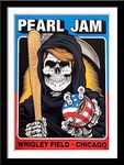 Tallenge - Pearl Jam-Live at Chicago-Classic Rock Concert Poster-Small Framed Poster(Paper,12x17 inches, Multicolour)