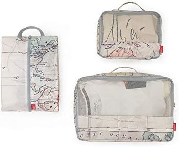Legami - Travel Organiser - Set di tre buste da viaggio, stampa: mappa