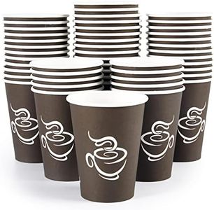 LITOPAK 240 Pack 12 oz Paper Cups, Disposable Coffee Cups, Paper Drinking Cups, Brown Disposable Cups, Paper Hot Coffee Cups, Paper Coffee Cups for Party, Picnic, Travel, and Events