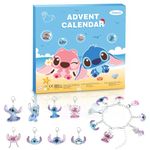 Manaror Advent Calendar 2024 Christmas SDQ Cute Cartoon Charm Fashion Christmas with Bracelet, Necklace and 22 Pieces Unique Charm Jewelry Set for Girls, Teens, Women, Adults