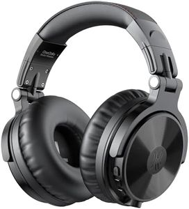 OneOdio Auricurales Bluetooth Inalámbricos 110H, Auriculares HiFi de 50mm Altavoz con Micrófono CVC 8.0, Auriculares con Cable para Móvil PC Portátil, Orejeras Proteicas 90° Ajustable para DJ