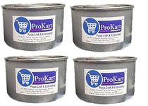 Prokart Wax/Fuel for Chafing Dish - Food Warming Refill Wick Candle Burners Sky Lantern for Buffets Mostly Used by Caterers (Silver, 2-3 Hour) Pack of 4