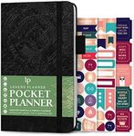 Legend Planner Pocket – Small Undated Monthly & Weekly Goal Journal and Calendar for Productivity, Mini Life Organizer Planner Perfect for Purse, Size: 3.5" x 6.2" Hardcover – Black