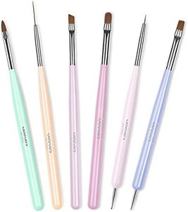 Beetles Nail Art Brushes Set Gel Polish Nail Art Design Pen Painting Tools with Nail Art Liner Set 6 Pcs with Nail Extension Gel Brush Builder Nail Gel Brush Nail Art Nail Dotting Pen Salon