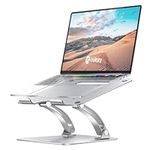 Nulaxy Laptop Stand, Ergonomic Height Angle Adjustable Laptop Riser Holder Compatible with MacBook, Air, Pro, Dell XPS, Samsung, Alienware All Laptops 11-17", Supports Up to 22 Lbs-Silver