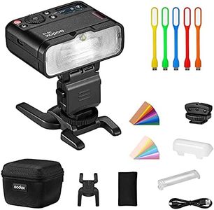 GODOX MF12 TTL 12W Macro Flash,2.4G Wireless Control Built-in 3.7V Lithium Battery Speedlite and Off-Camera TTL Speedlight Compatible with Canon Nikon Sony Fuji Olympus Panasonic with USB Light