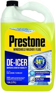 Prestone AS253-6PK De-Icer Windshield Washer Fluid (for Temperatures as Low as -34F), 1 Gallon, 6 Pack