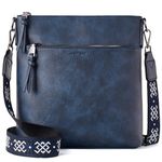 Roulens Trendy Crossbody Bag for Women,Lightweight Medium Crossbody Purse Soft Leather Women's Shoulder Handbags with Adjustable Wide Strap