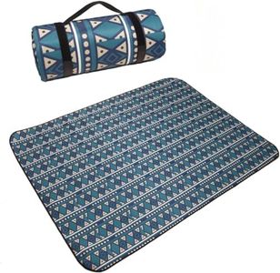 Extra Large Picnic Mat,Outdoor Waterproof Fordable Camping Mat Sandproof Portable Beach Mat 200x200cm Lightweight Folding Camping Rug for Hiking Festivals on Grass (Blue)