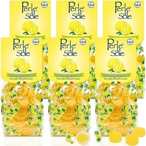 Perle di Sole Soft Lemon Candy from Italy - Lemon Jelly Candy - Italian Candy Individually Wrapped - Soft Fruit Gelee Candy - Pack of 6 (7.05 Oz)