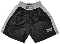 Youth & Adult - Boxing Shorts, Traditional Boxing Trunks - 3 Colors (Black/Grey, Medium (Kids 7 to 10 Years))