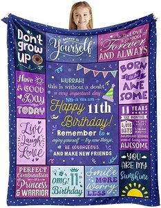 Birthday Gifts for 11 Year Old Girls, 11 Year Old Girl Gift Ideas, 11th Birthday Decorations/Gifts for Girls, Presents for 11 Year Old Girl, Birthday Gifts for Girls Age 11 Throw Blanket 60x50 Inch