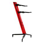 Tower Series 46 Double-Tier Keyboard Stand Red (TOWER 1300-02-RED)