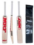 Top Team Kashmir Willow Cricket Bat Winner and Play with Leather Ball Genius and 1 Free Black bat Cover(Pack of 1).