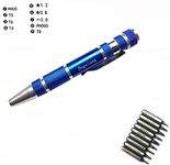 9In1 Torx T4 T5 T6 T8 PH000 PH00 Flap 2.0 Phillips Slot Type 0.8mm 1.2mm Pentalobe 5 Point Star Repair Screwdriver Tool kit for MacBook Pro Retina Air iPad iPhone iPod Laptop HTC Samsung LG